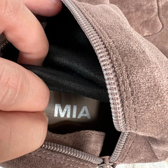 Mia Women's Taupe Brown Over-the-Knee Chunky Heel Suede Boots Size 8 - Picture 8 of 10